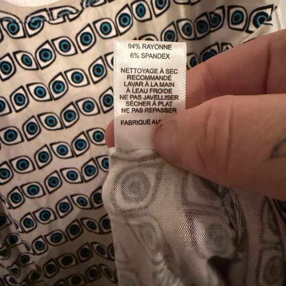 NWT Lauren Moshi Zena Deep Back All Over Evil Eye Tank Large - Picture 10 of 11